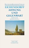 Sämtliche Erzählungen 1. Ahnung und Gegenwart - Joseph von Eichendorff - 9783618680185