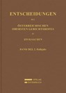 Entscheidungen des Obersten Gerichtshofes in Zivilsachen - Oberster Gerichtshof - 9783704695864