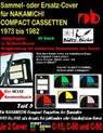 Sammel- oder Ersatz-Cover für NAKAMICHI COMPACT CASSETTEN 1973 bis 1982 - Uwe H. Sültz - 9783748194156