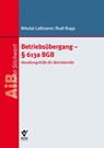 Betriebsübergang - § 613a BGB - Nikolai Laßmann ; Rudi Rupp - 9783766365422