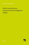 Sokratische Denkwürdigkeiten. Wolken - Johann Georg Hamann - 9783787339617