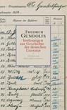 Friedrich Gundolfs Vorlesungen zur Geschichte der deutschen Literatur - Friedrich Gundolf - 9783835351387