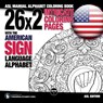 26x2 Intricate Coloring Pages with the American Sign Language Alphabet -  - 9783864690402