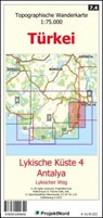 Lykische Küste 4 - Antalya - Lykischer Weg - Topographische Wanderkarte 1:75.000 Türkei (Blatt 7.4) -  - 9783931099640