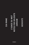 zaroum / notes for soloists / l'usage du mot - Cia Rinne - 9783937445823