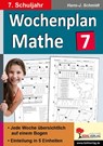 Wochenplan Mathe / Klasse 7 - Hans-J. Schmidt - 9783956865749