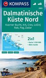 KOMPASS Wanderkarte 2901 Dalmatinische Küste Nord 1:100.000 -  - 9783990447345