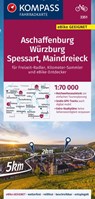 KOMPASS Fahrradkarte 3351 Aschaffenburg, Würzburg, Spessart, Maindreieck 1:70.000 -  - 9783991213765