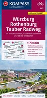 KOMPASS Fahrradkarte 3372 Würzburg, Rothenburg, Radweg Liebliches Taubertal 1:70.000 -  - 9783991542490