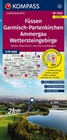 KOMPASS Fahrradkarte 3350 Füssen, Garmisch-Partenkirchen, Ammergau, Wettersteingebirge 1:70.000 -  - 9783991543473