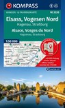 KOMPASS Wanderkarten-Set 2220 Elsass, Vogesen Nord, Hagenau, Straßburg / Alsace, Vosges du Nord, Haguenau, Strasbourg (2 Karten) 1:50.000 -  - 9783991544135