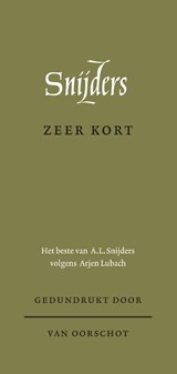 Zeer kort, A.L. Snijders -  - 9789028252172
