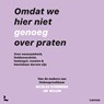 Omdat we hier niet genoeg over praten - Jef Willem ; Nicolas Overmeire - 9789401495523