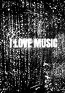 Notenschrift- Notenbalken- I love music (A5) Allets comfort - Allets Comfort - 9789464054569