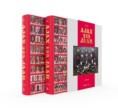 125 Jaar Ajax – 2 boeken in cassette - 12.5 kg, Pot, Menno& Mees, Henk& Raymond Bouwman, Robert Heukels, David Endt, Bart Veenstra, Matty Verkamman - Gebonden In cassette - 9789491555886