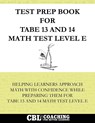 Test Prep Book for TABE 13 and 14 Math Test Level E - Coaching For Better Learning - 9798349240935
