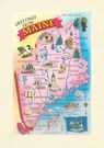 Vintage Lined Notebook Greetings from Maine, Map - Found Image Press - 9798385423286