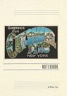Vintage Lined Notebook Greetings from the Catskill Mountains, New York - Found Image Press - 9798385438570