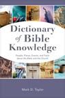 Dictionary of Bible Knowledge: People, Places, Events, and Facts about the Bible and the Church - Mark D. Taylor - 9798400502668