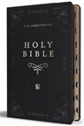 KJV Holy Bible, Giant Print Thinline Large Format, Black Premium Imitation Leather with Ribbon Marker, Red Letter, and Thumb Index - Origin - 9798890980557